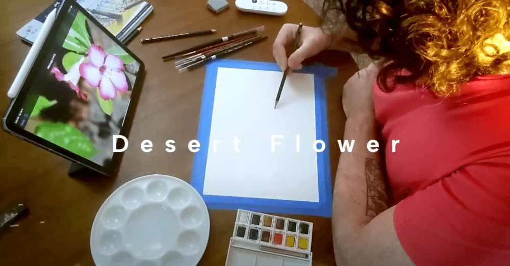 Desert Flower - Watercolour Painting